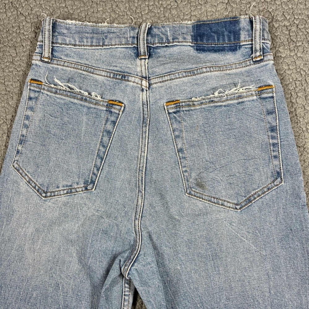 Abercrombie & Fitch Curve Love Ultra High Rise Ankle Straight Jeans Blue 26 2R - Picture 4 of 13
